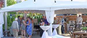 Outdoor Tented Reception At Dukes Dockside
